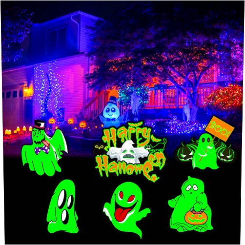 Feir Halloween Yard Signs- 6 Pieces Glow in The Dark Cute Ghost Decorations with Stakes, Perfect for Outdoor Halloween Yard Display