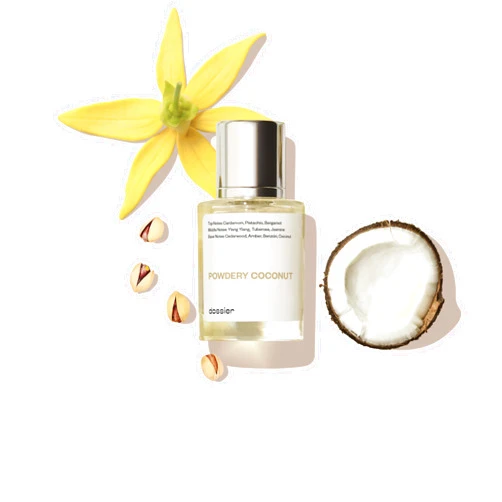 Dossier - Powdery Coconut 1.7 Fl oz (50ml) - Perfume Inspired by T.Ford Soleil Blanc - Pure Infused - Paraben Free - Vegan - For Women Men Unisex
