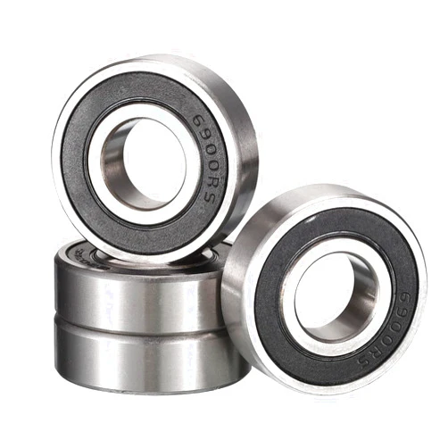 HIPICCO 6900-2RS Deep Groove Bearings, ID 10mm x OD 22mm x Width 6mm Double Rubber Sealed Ball Bearings, Pre-Lubricated (GCr15) Chrome Steel 4pcs