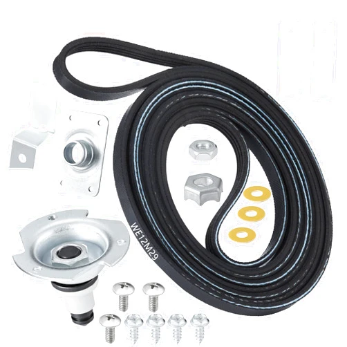 Cykemo WE25X205 WE25M40 Dryer Drum Bearing Replacemnt Kit Contains WE12M29 Drum Drive Belt WE1M333 Drum Bearing Slide - Compatible With GE Hotpoint Replaces AP2619300,784658,PS267529