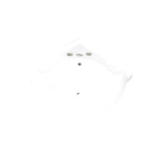 Renovators Supply Manufacturing Portsmouth Corner Wall Mounted Bathroom Sink 22 In. White Ceramic Wall Hung Floating Vessel Sink With Overflow
