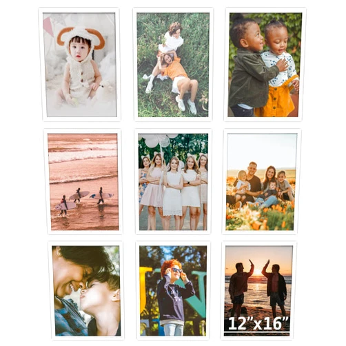 SIGNLEADER Custom Framed Wall Art Gallery Print Set Collection, Choose Up to 15, Personalized Vinyl Photo Frame, Wedding, Family, Baby, Pets, Nursery for Living Room, Bedroom, Office - 12