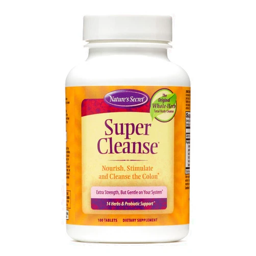 Nature's Secret Super Cleanse by Nature's Secret | Herbal and Probiotic Support, 100 Tablets