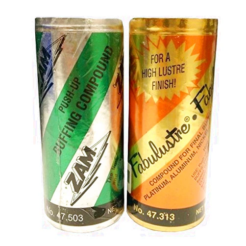 Tools & More Fabulustre & Zam Buffing Polishing Jewelry Cleaning Compound 4oz Tubes Kit 2 Pcs Model: by Tools & More