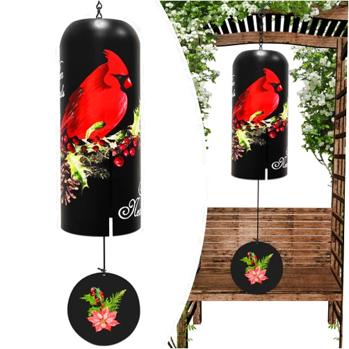 BAOXUE Cardinal Wind Chimes for Outside Deep Tone Cardinal Decor Wind Bell Windchimes Outdoors Memorial Sympathy Cardinal Gifts for Women Mom 28inch Serenity Wind Bell Garden Home Decor