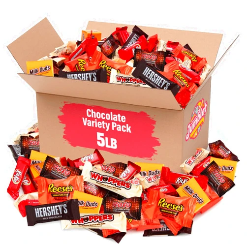 Jumblet Chocolate Candy Variety Pack, 5lb Bulk Chocolate Candy Individually Wrapped, Perfect Chocolate Bars for Chocolate Lovers, Ideal Chocolates Variety Pack for Sharing at Parties, Gifting to Loved Ones