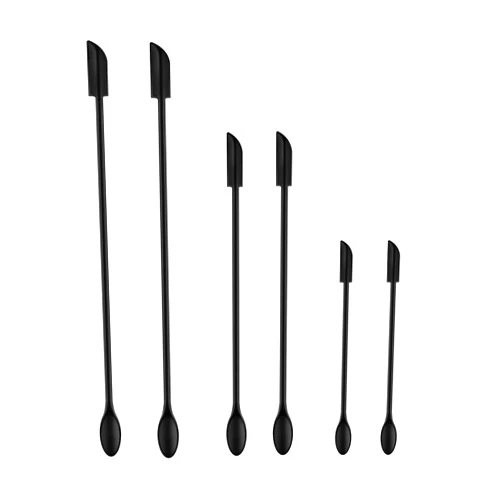 BIDFUL Spatula Set of 6 Silicone Mini Makeup Spatulas,Small Rubber Spatula for Cooking or Baking Kitchen Gadgets Spatula Silicone for Mini Jar,Cosmetics or Reusable Beauty Spatula