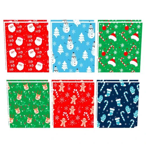FoldTier 12 Pieces Christmas Dish Cloths Reusable Cleaning Dish Towels Swedish Rags Bulk Absorbent Quickly Dry Xmas Dishcloth for Kitchen Bathroom Home Supplies, 7 x 8 Inch (Colorful,Vivid Style)