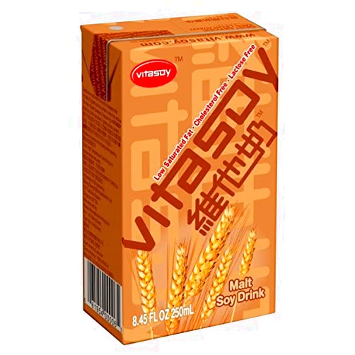 Vitasoy Soy Milk Drink, Malt Flavor, 8.45oz (Pack of 24)
