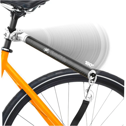 MALABI V2.0-180° Rotating Dog Bike Leash - with Shock Absorbers and Quick Attach Mechanism | Carbon Fiber | Detachable, Adjustable for The Smoothest Ride- Patent Pending (Black)