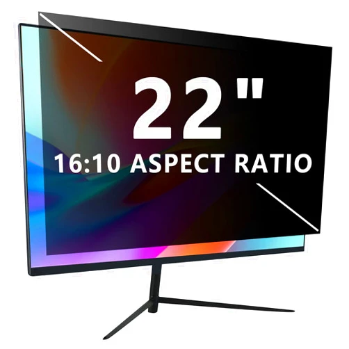 Halloive Computer privacy screen 22 inch, Removable 16:10 Aspect Ratio Widescreen Monitor,Eye Protection Anti Glare Blue Light Slide Mount Tabs Cover Screen Protector for privacy screen filter 22 inch