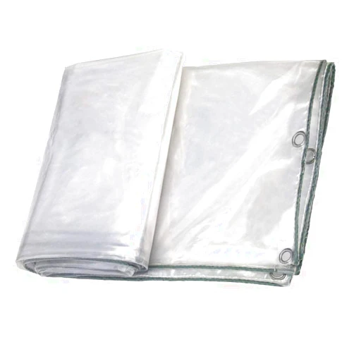 LIANGLIANG-fang shai wang LIANGLIANG Tarpaulin Waterproof Heavy Duty Sheet Transparent Shade Foldable Multipurpose Tarpaulin Metal Buttonhole Plastic, 20 Sizes (Color : Clear, Size : 3x5m)