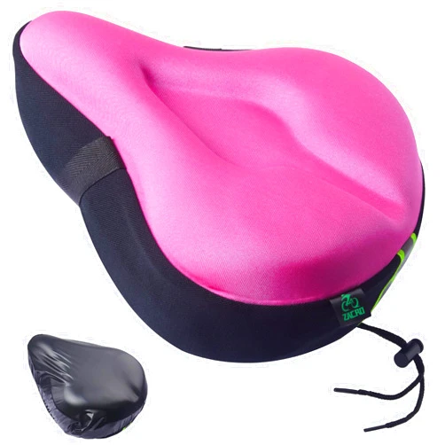 Zacro Bike Seat Cushion - Gel Padded Bike Seat Cover for Men Women Comfort, Extra Soft Exercise Bicycle Seat Compatible with Peloton, Outdoor & Indoor