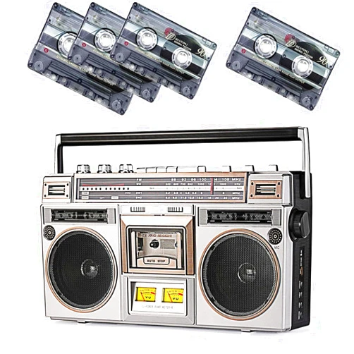 DLYZAYE MAWTUJZX Cassette Boombox, Radio Cassette Player Recorder, Am/fm -sw1/sw2 Radio Speaker, with 16g USB Flash Drive, Built-in Stereo Speakers, Suitable for Family Gatherings/Travelling