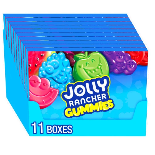 JOLLY RANCHER Gummies Assorted Fruit Flavored, Halloween Candy Boxes, 3.5 oz (11 Count)