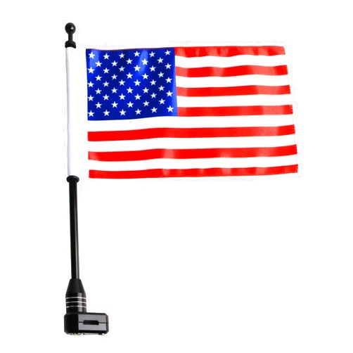 Gdcreestar Motorcycle Flag Pole Rear Side Mount Luggage Rack for Honda Gold Wing Gl1500 Gl1200 Gl1800 2001-2012, Aluminum Flagpole Bracket with Anti-fading American Flag