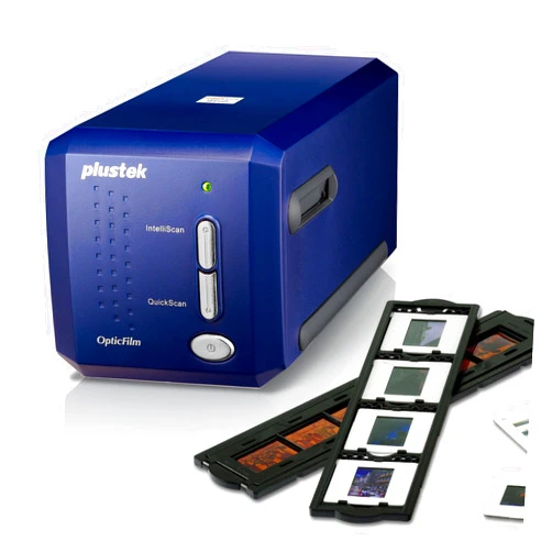 Plustek OpticFilm 8100-35mm Negative Film/Slide Scanner with 7200 DPI and 48-bit Output. Bundle Silverfast SE Plus 9, Support Mac and Windows