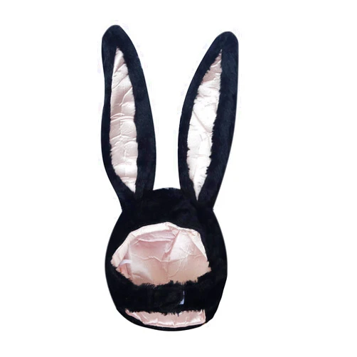 Bestjybt Plush Funny Bunny Rabbit Ears Hood Women Costume Party Hats for Cosplay Halloween