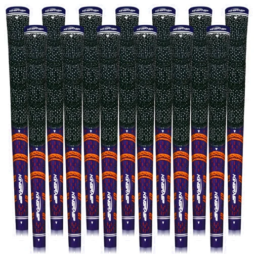 KINGRASP Innovative Golf Grip，13 Pack Midsize/Standard.sizeGolf Club Grips,Unique All-Weather Brushed Cotton Cords Golf Club Grips，Excellent Abrasion and Tear Resistance