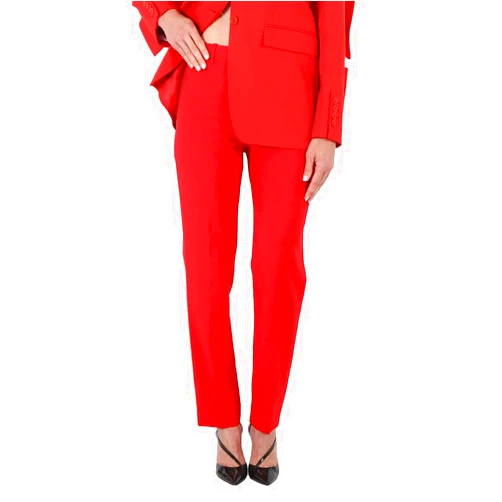 Givenchy Ladies Pop Red Concealed Fastening Tailored Trousers, Waist Size 36