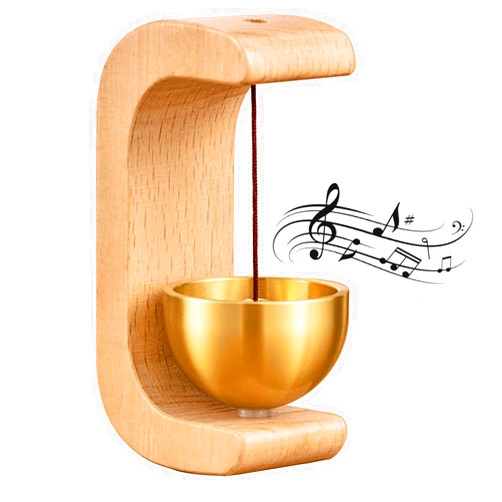 DsoneJagr Magnetic Door Chime Bell, Wooden Shopkeepers Bell for Door Opening - Ding Ding Sound