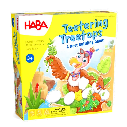 HABA Teetering Treetops Stacking Game: Perfect Dexterity Board Game for Kids Ages 3 and up, Engaging Bird-Themed Board Games for Family Night