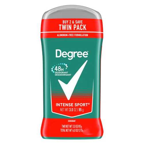 Degree Men Original Protection Deodorant Intense Sport 2 Count 48-Hour Odor Protection Deodorant for Men 3 oz
