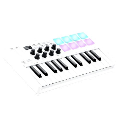 Summina 25-Key MIDI Control Keyboard Mini Portable USB Keyboard MIDI Controller with 25 Velocity Sensitive Keys 8 RGB Backlit Pads 8 Knobs