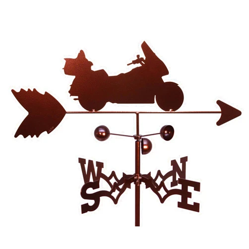 SWEN Products Motorcycle Gold Wing Weathervane (Adjustable Mount Included)