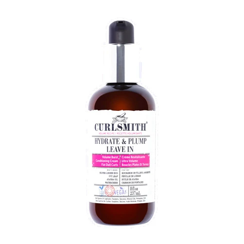 CURLSMITH - Hydrate & Plump Leave In Hair Conditioner, Volumizing and Nourishing for Wavy, Curly or Coily Hair, Vegan (237ml/8fl oz)