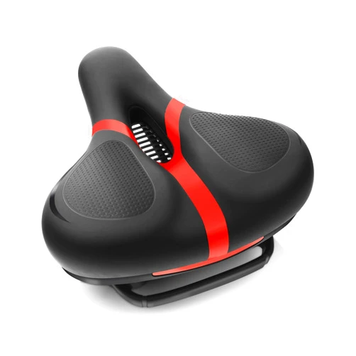 MXMXK Bicycle Seat Replacement, Bike Seat for Men and Women, Comfort Wide Bike Saddle Memory Foam Padded Soft Bike Seat Cushion Compatible with Peloton, Mountain, City Bikes, Indoor Exercise Bikes