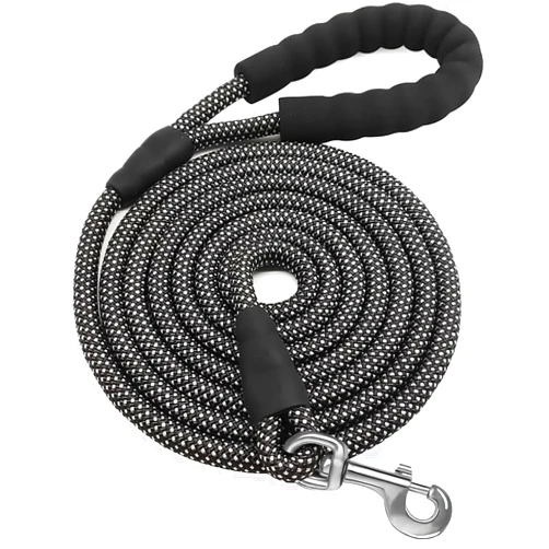 SONQUEEN Heavy Duty Long Dog Leash 20 feet Leash for Dog Training, Reflective Long Leash for Dog Long Line Dog Leash Check Cord Rope with Swivel Hook and Comfortable Padded Handle for Large Medium Small Dog