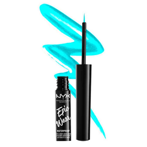 NYX PROFESSIONAL MAKEUP Epic Wear Metallic Liquid Liner, Long-Lasting Waterproof Eyeliner - Teal Metal