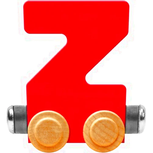 Maple Landmark NameTrains Bright Letter Car Z - Made in USA (Red)