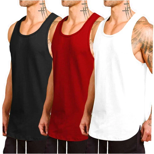 COOFANDY Men's 3 Pack Quick Dry Workout Tank Top Gym Muscle Tee Fitness Bodybuilding Sleeveless T Shirt