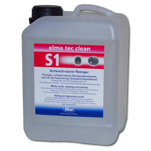 Elmasonic 800 0162 Elma TEC Clean S1 Corrosion Remover for Ultrasonic Cleaners- Powerful Concentrated Cleaning Fluid for Industrial Use