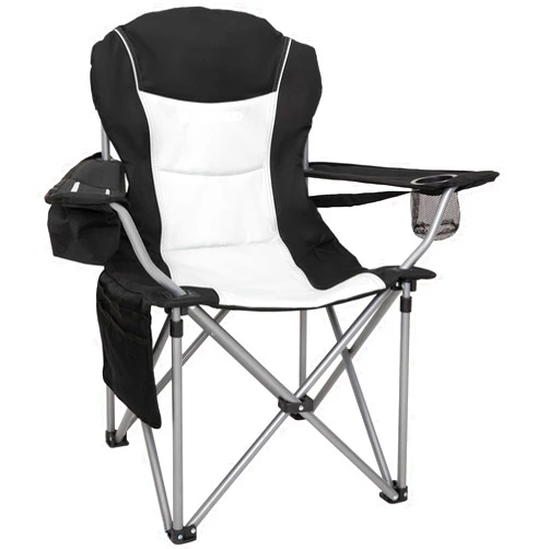 FUNDANGO Camping Chairs for Adults, Outdoor Folding Chairs with Lumbar Back Support High Back Portable Camping Chair with Cup Holder for Hiking Lawn Picnic Outside Travel