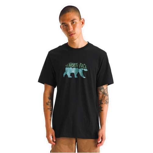 THE NORTH FACE Men's Evolution TNF Bear Short-sleeve Tee | Cotton Shirt With a Graphic Design, Set in Sleeves, Ribbed Collar