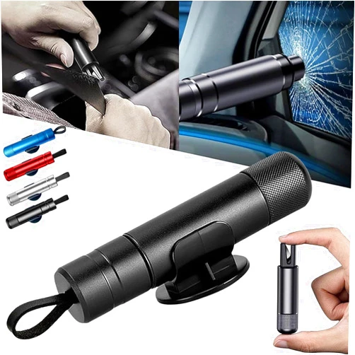 SENRN Safehammer Glass Breaker, Car Safety Hammer, Mini Safe Hammer Glass Breaker, Car Emergency 2-in-1 Window Breaker & Seat Belt Cutter, Vehicle Escape Tool, Automotive Interior Safety Products (A)