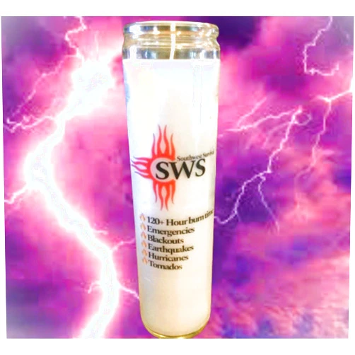Southwest Survival Emergency Candle - 100% Soy Wax, Extra Long Burn time 120 Hours +, Southwest Survival Made in The USA, for Black Outs, Tornado, Hurricane, Floods, You Name it!, White
