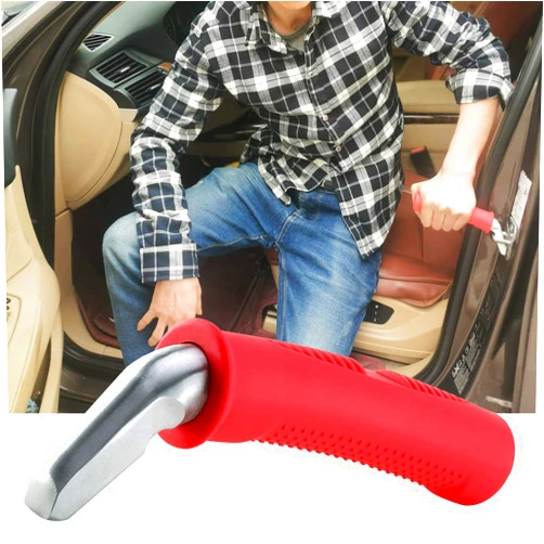 Valorcielo Auto Cane Portable Vehicle Support Handle, Car Door Assist Bar, Supports up to 300 Pounds, Car Door Handle for Elderly (1, Red)