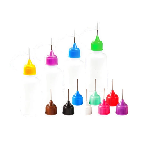 Free Hand Precision Applicator Bottle 1 Oz. 4 Needle Tip Squeeze Bottles and 12 Tips for Acrylic Painting, DIY Quilling and Paper Craft