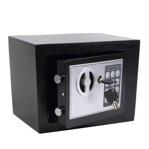 Yuanshikj Electronic Deluxe Digital Security Safe Box Key Keypad Lock Home Office Hotel Business Jewelry Gun Cash Use Storage money (Black 1)