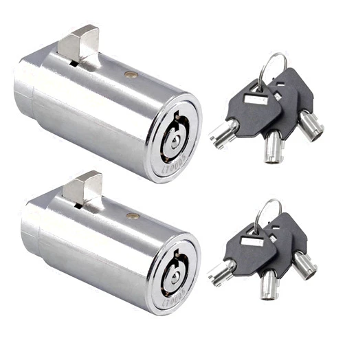 Bonsicoky 2 Set Vending Machine Lock and Key (Keyed Alike), High Security Tubular Keyway Soda Machine Locks