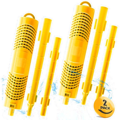 Bilinavy Spa in-Filter Mineral Sticks Parts for Hot Tub Filter Cartridge, Last for 4 Months, Yellow, 2PCS