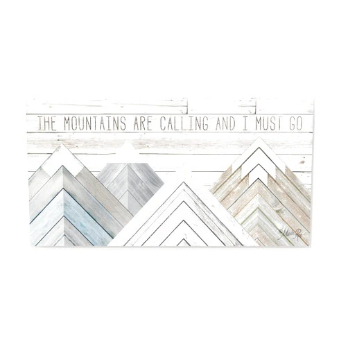 XDYZUQ The Mountains Are Calling And I Must Go Rustic Wood Wall Sign-6x12in Wooden Sign Decoration For House