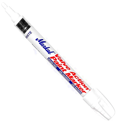 Markal 96820 Valve Action Paint Marker, White