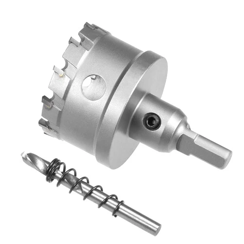 NACX 50mm TCT Hole Saw, 2” Cutting Diameter Tungsten Carbide Tipped Hole Cutter Opener, for Stainless Steel Metal Plate Aluminum