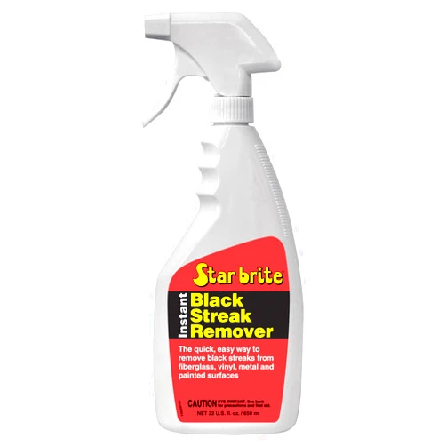 STAR BRITE Black Stain Remover Spray - Instant Black Streak Eliminator for Boats, RVs, Campers, and More - Safe for Fiberglass, Metal, Plastic, and Painted Surfaces - 22 OZ (071622P)