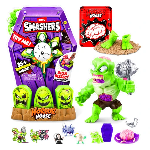 ZURU SMASHERS Smashers Mega Horror House (Green) by ZURU, Interactive Toy, Collectable Toy for Kids and Teens